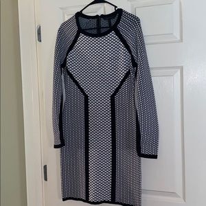 BGBG Max Azaria Black & White Mini Knit dress